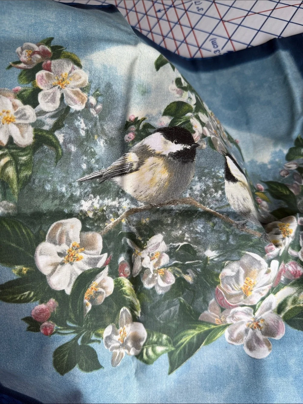 VIP Cranston Bird Panel Fabric Hoffman Cardinals Bluebirds Chickadees Goldfinche